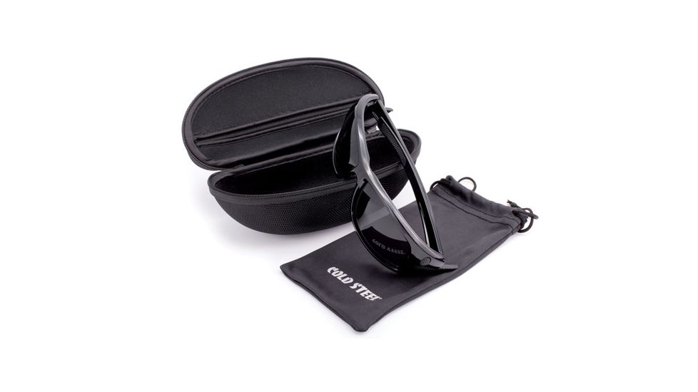 Cold Steel Battle Shades Mark I Sunglasses, Black Gloss Frame, Gray Lens, CS-EW11