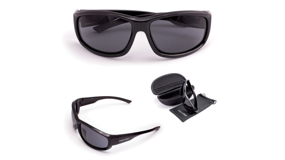 Cold Steel Battle Shades Mark II Sunglasses, Black Gloss Frame, Gray Lens, CS-EW21