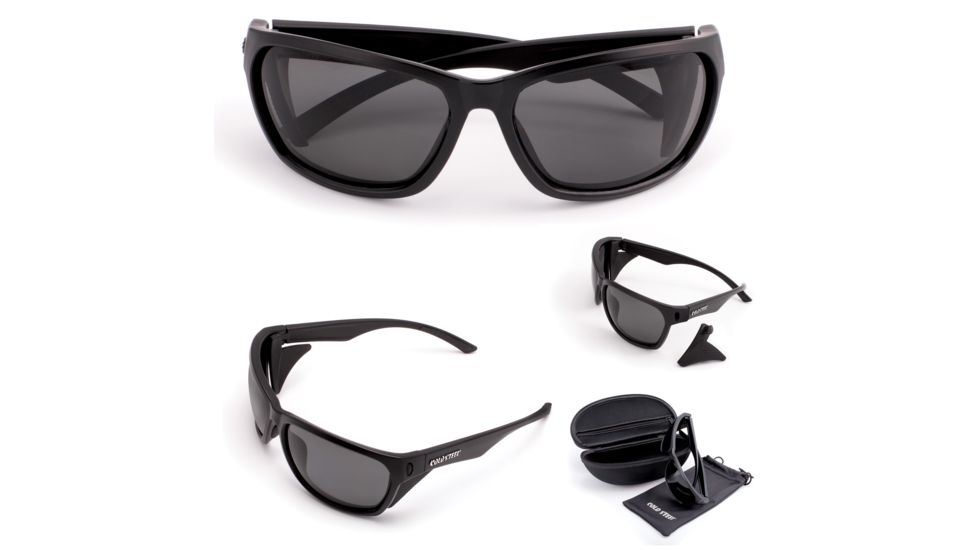 Cold Steel Battle Shades Mark III Sunglasses, Black Matte Frame, Gray Polarized Lens, CS-EW31MP