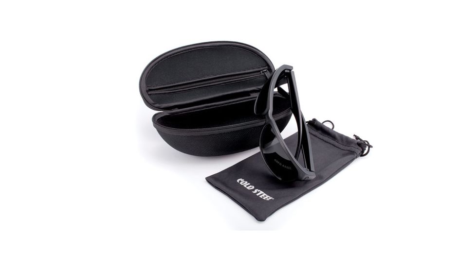 Cold Steel Battle Shades Mark III Sunglasses, Black Matte Frame, Gray Polarized Lens, CS-EW31MP