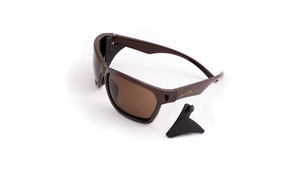 Cold Steel Battle Shades Mark III Sunglasses,Dark Matte Brown Frame,Brown Lens EW33M