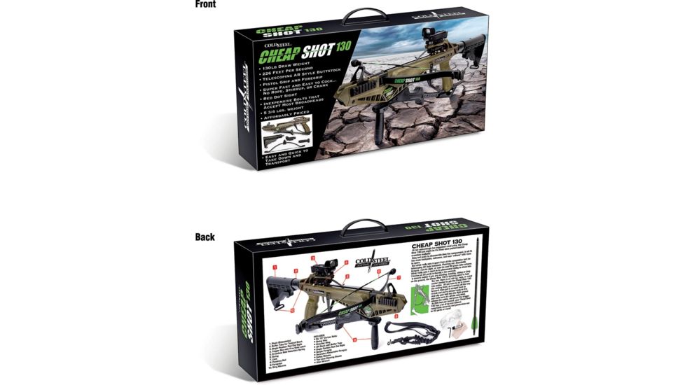 Cold Steel Cheap Shot 130 Crossbow Kit, Carbon Steel, CS-CS13