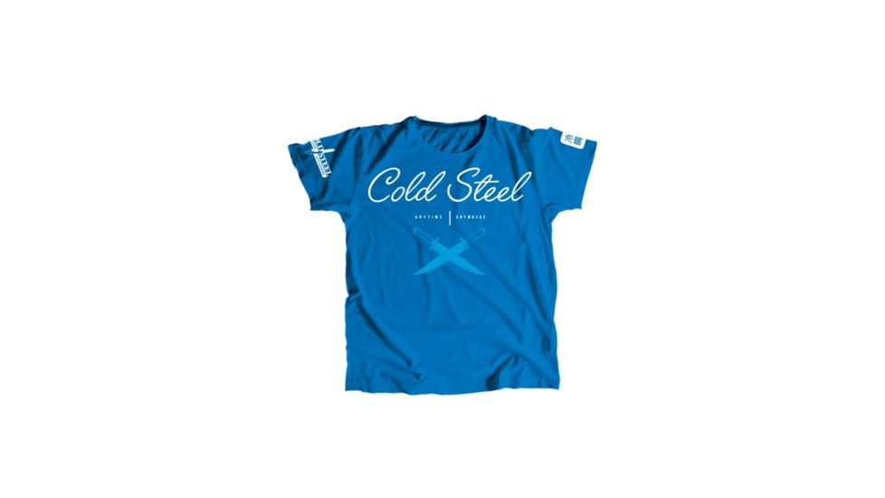 Cold Steel Cross Guard Blue T-Shirt - Women's, Blue, Small, CS-TK1