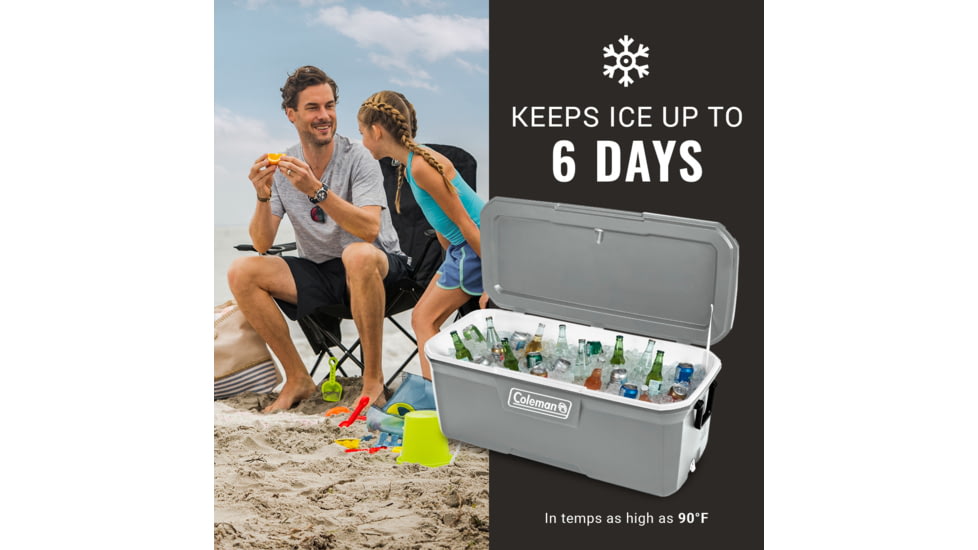Coleman 316 Series 150-Quart Hard Cooler - Ship In Own Container, Rock Gray/White/Rock Gray, CM1010810001-13