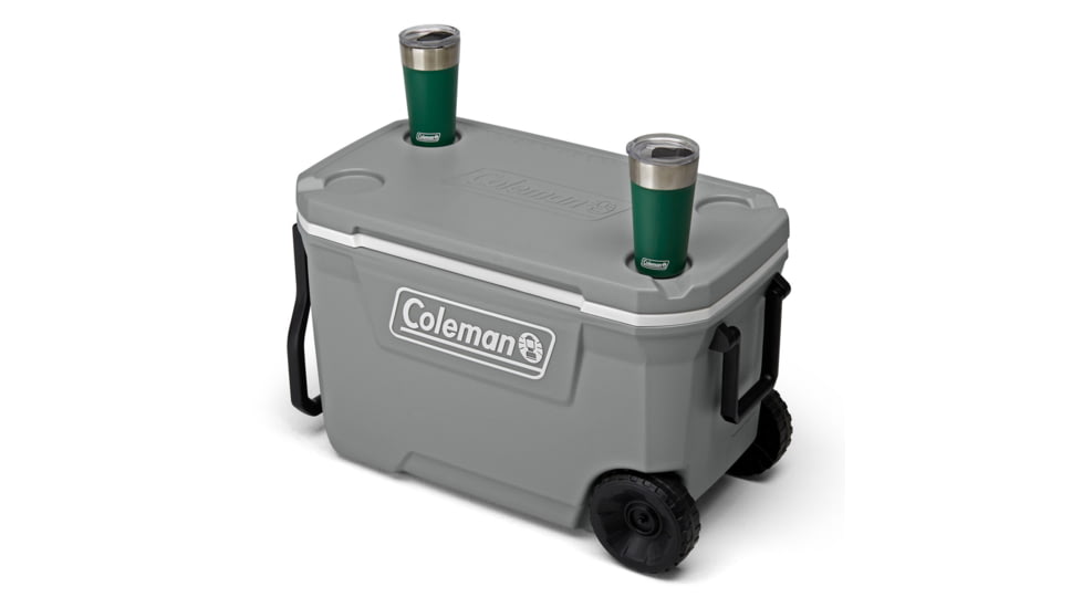 Coleman 316 Series 62-Quart Wheeled Hard Cooler - Ship In Own Container, Rock Gray/White/Rock Gray, CM1010810001-5