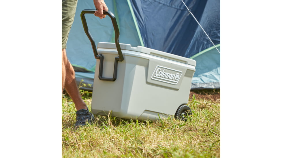 Coleman 316 Series 62-Quart Wheeled Hard Cooler - Ship In Own Container, Rock Gray/White/Rock Gray, CM1010810001-5