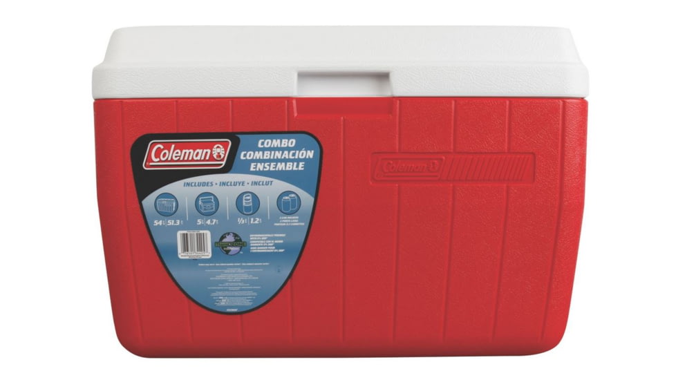 Coleman 54 Quart Cooler Combo W/ 5 Quart Cooler, .3 Gal Cooler, Red 5295A743G