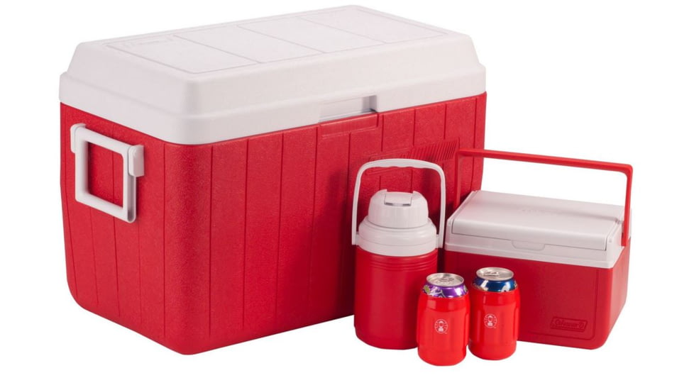 Coleman 54 Quart Cooler Combo W/ 5 Quart Cooler, .3 Gal Cooler, Red 5295A743G