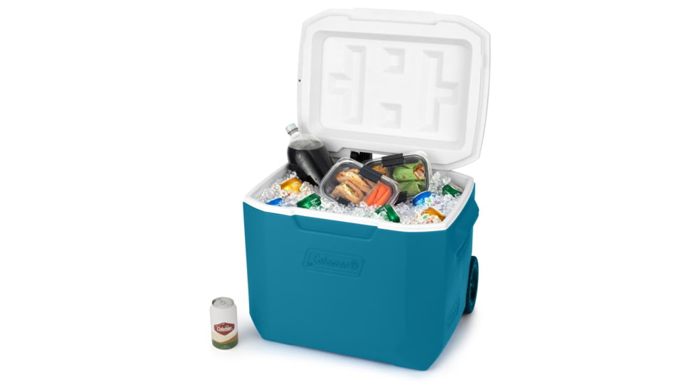 Coleman Chiller 60-Quart Wheeled Hard Cooler, Ocean/White/White, CM1010810001-29
