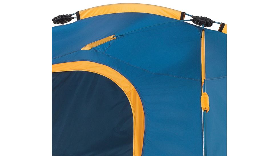 Coleman Flatiron 3-Person Instant Dome Tent W/ Integrated Rainfly, Blue / Gray, 7 x 7 ft 2000024692
