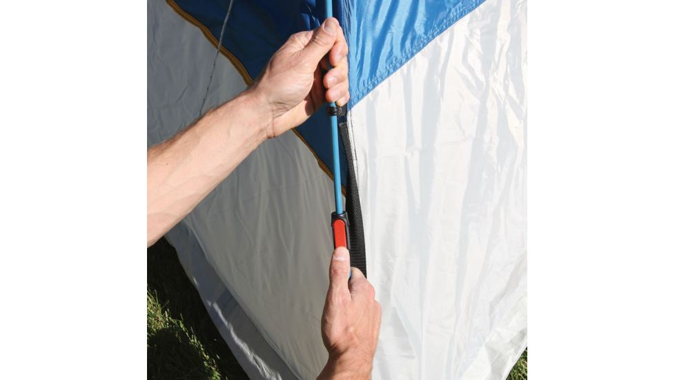 Coleman Flatiron 3-Person Instant Dome Tent W/ Integrated Rainfly, Blue / Gray, 7 x 7 ft 2000024692