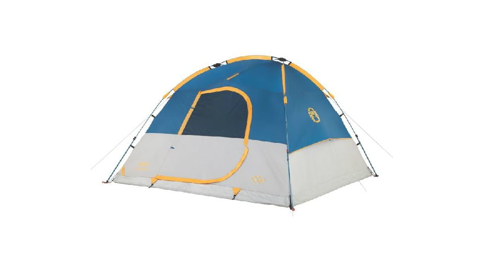 Coleman Flatiron 6-Person Instant Dome Tent W/ Integrated Rainfly, Blue / Gray, 9 x 10 ft 2000024694