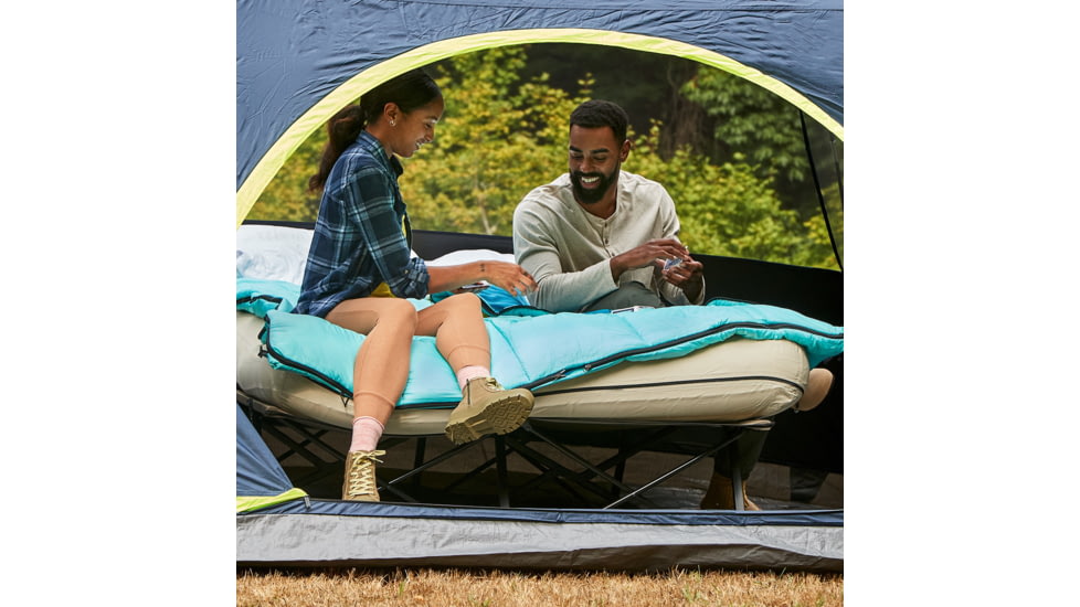 Coleman Flatlands Double Flannel Sleeping Bag, 30F, Blue, CM1010410016-17