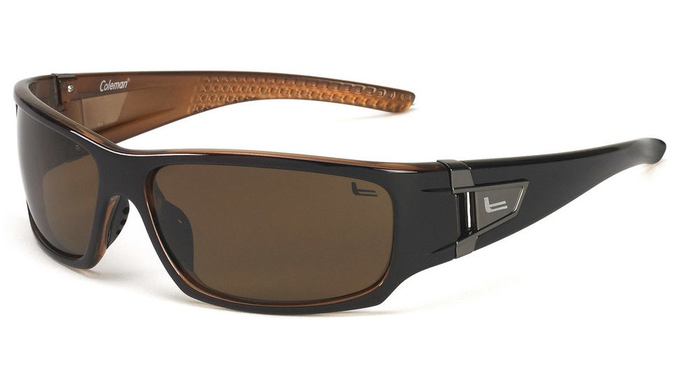 Coleman Grizzly Sunglasses, Shiny Dark Brown Frame, Brown Lens Lens, Polarized, C6030-C2