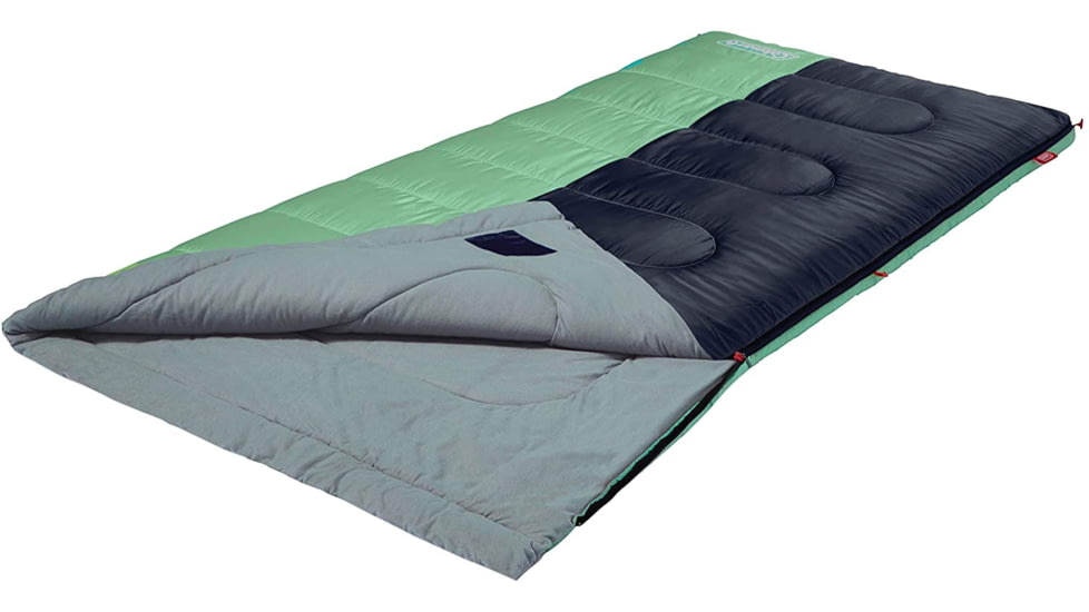 Coleman Sleeping Bag Biscayne 40 Degree Big &amp; Tall Mint/navy