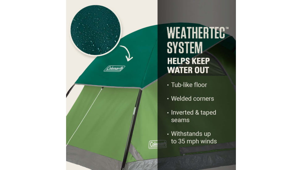 Coleman Sundome Tent 9 X 7 4 Person Spruce Green