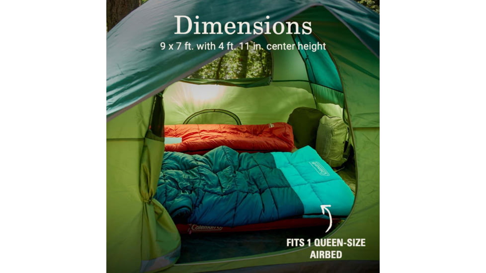 Coleman Sundome Tent 9 X 7 4 Person Spruce Green