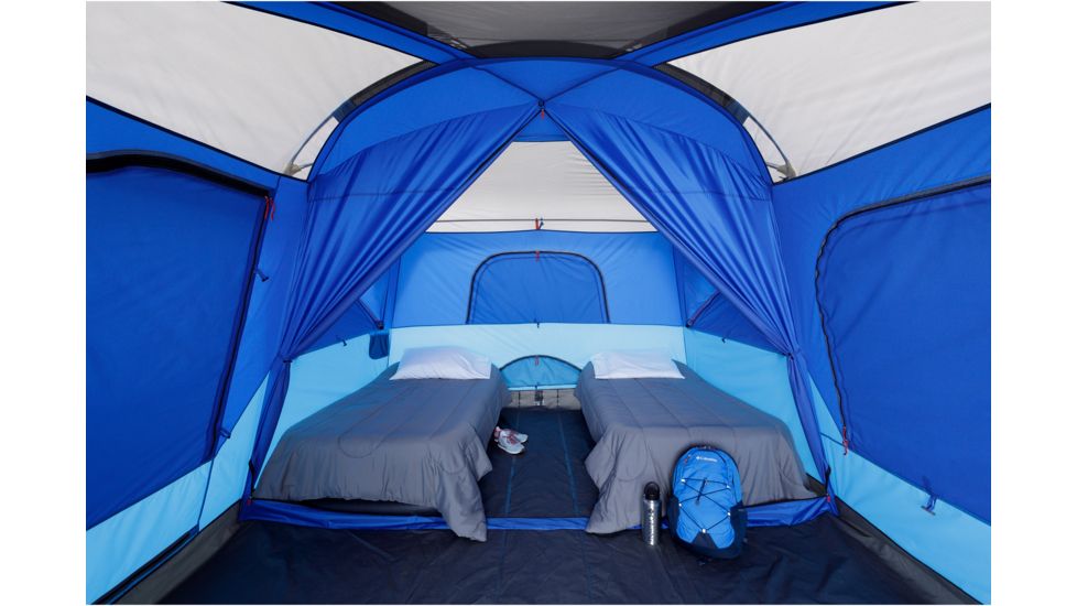 Columbia 10 Person Mammoth Creek Cabin Tent, Blue/Dark Blue/Graphite/Gray/Orange, 30640