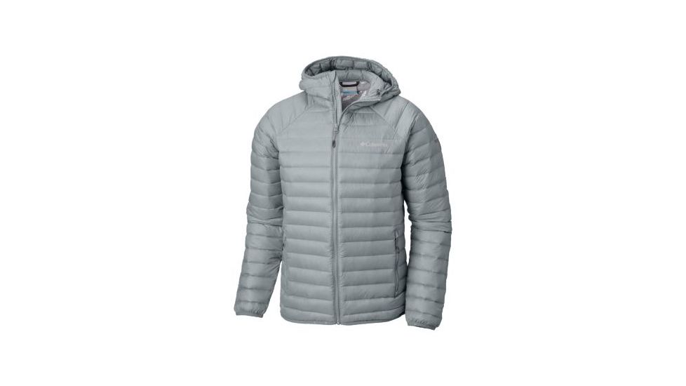 Columbia Alpha Trail Down Hooded Jacket - Mens, Soft Metal, Large, 1823151385-L