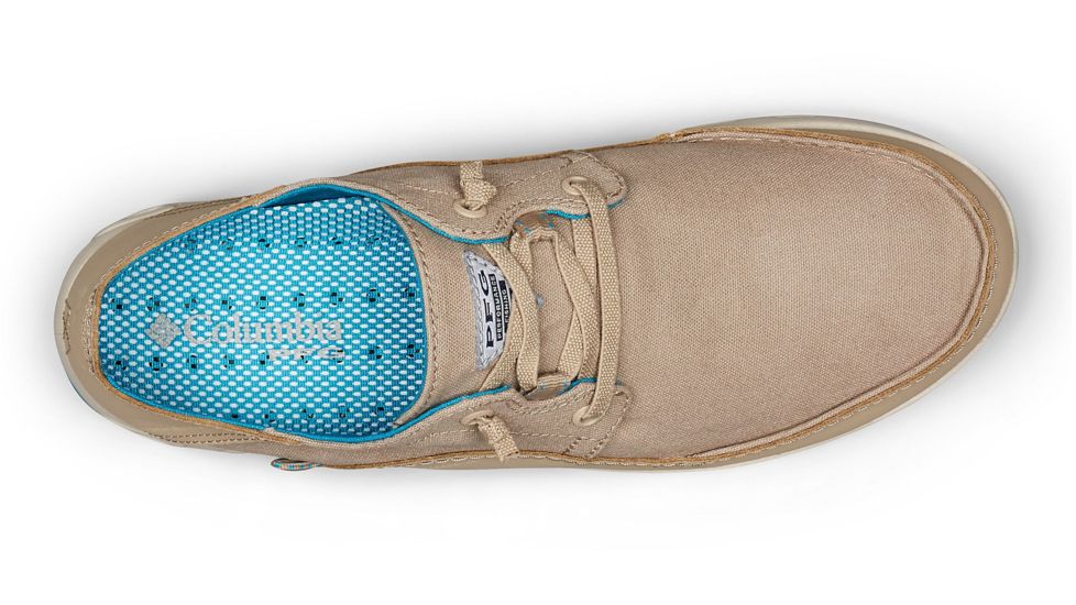 Columbia Bahama Vent Relaxed PFG Boat Shoes - Mens, Oxford Tan, Modern Turq, Medium, 9, 1661511212-9