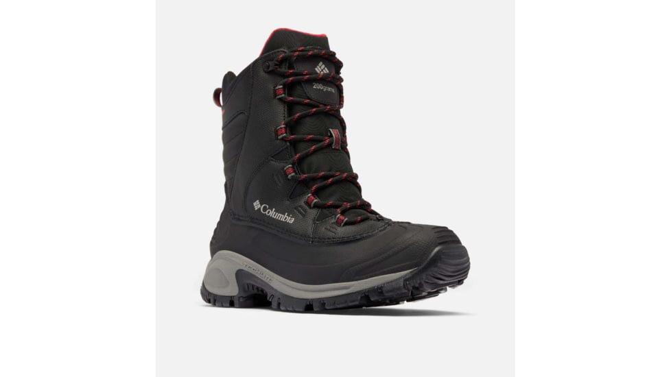 Columbia Bugaboot III Boots - Mens, Black/Bright Red, 11.5 US, 1791221-012-11.5