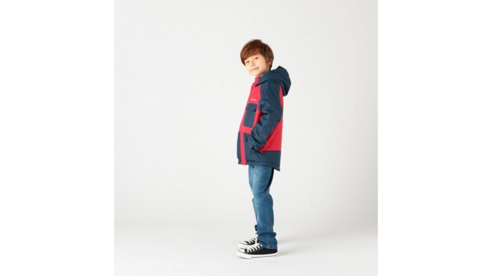 Columbia Casual Slopes Jacket - Boys, Mountain Red Heather, Coll Navy Heather, Small, 1801301613-S