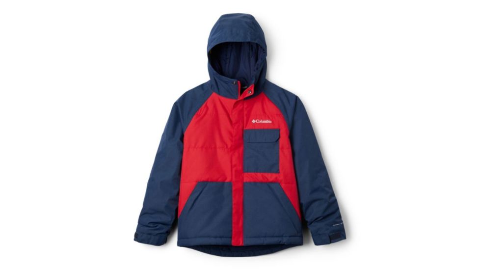 Columbia Casual Slopes Jacket - Boys, Mountain Red Heather, Coll Navy Heather, Small, 1801301613-S