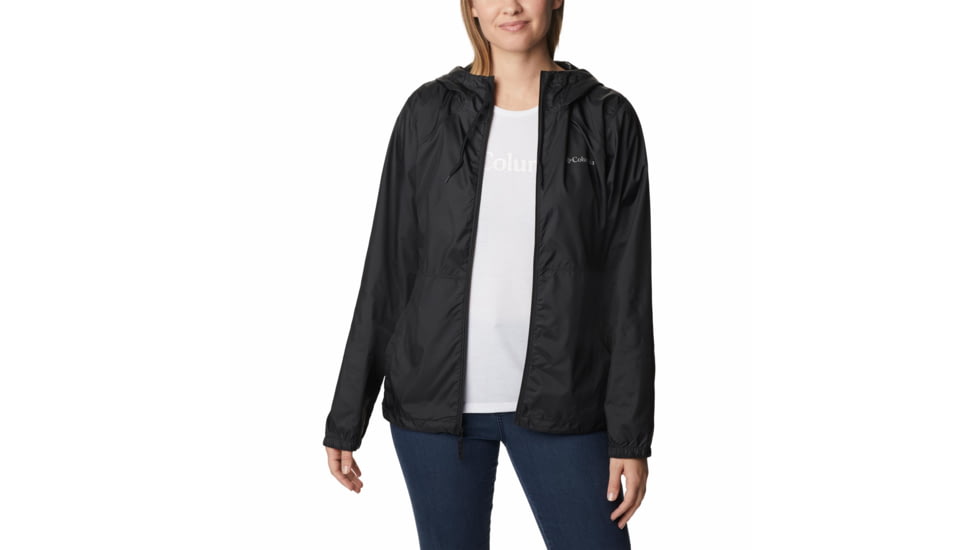 Columbia Center Ridge Windbreaker Jacket - Womens, Black/Black, Small, 1809511013Black, BlackS
