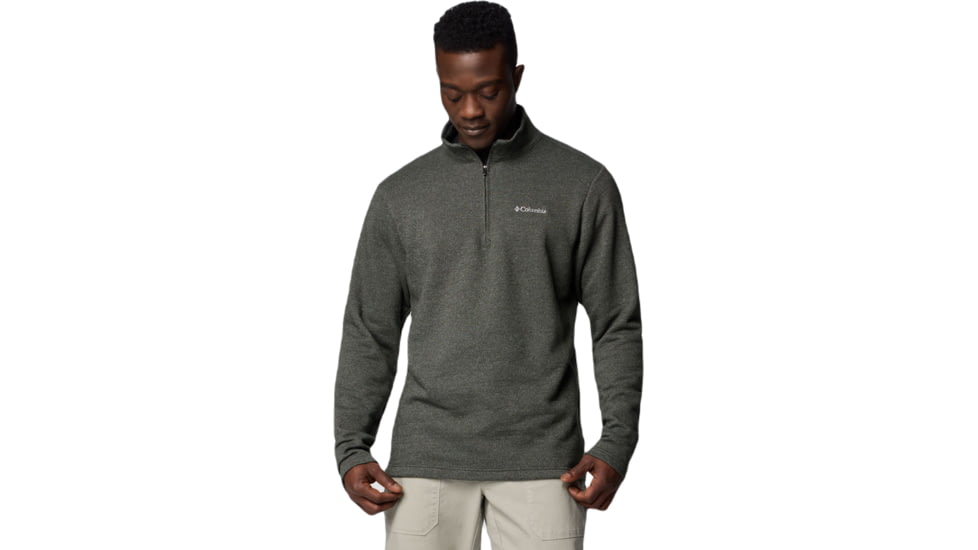 Columbia Great Hart Mountain III Half Zip Sweatshirt - Mens, Greenscape Heather, Large, 1625231366-L