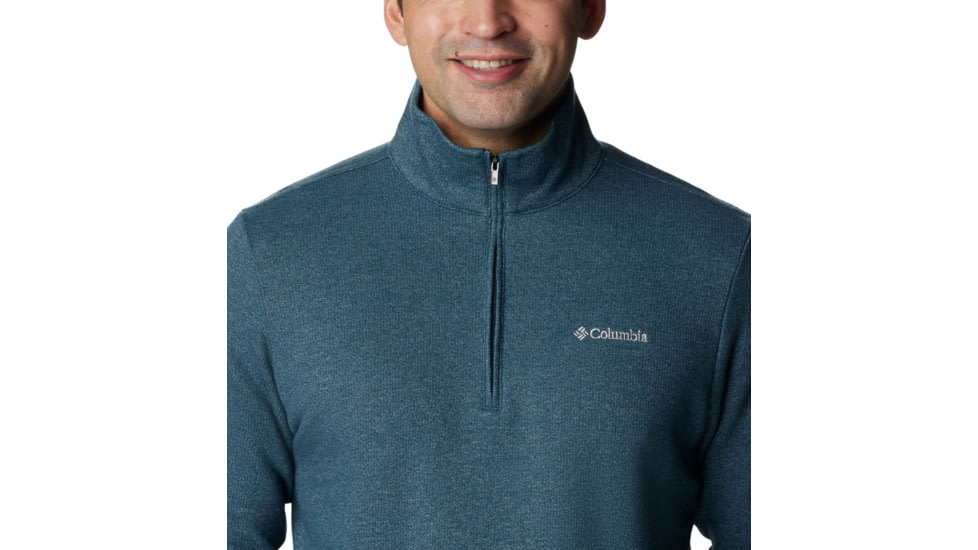 Columbia Great Hart Mountain III Half Zip Sweatshirt - Mens, Night Wave Heather, Large, 1625231414NgtWveHthL
