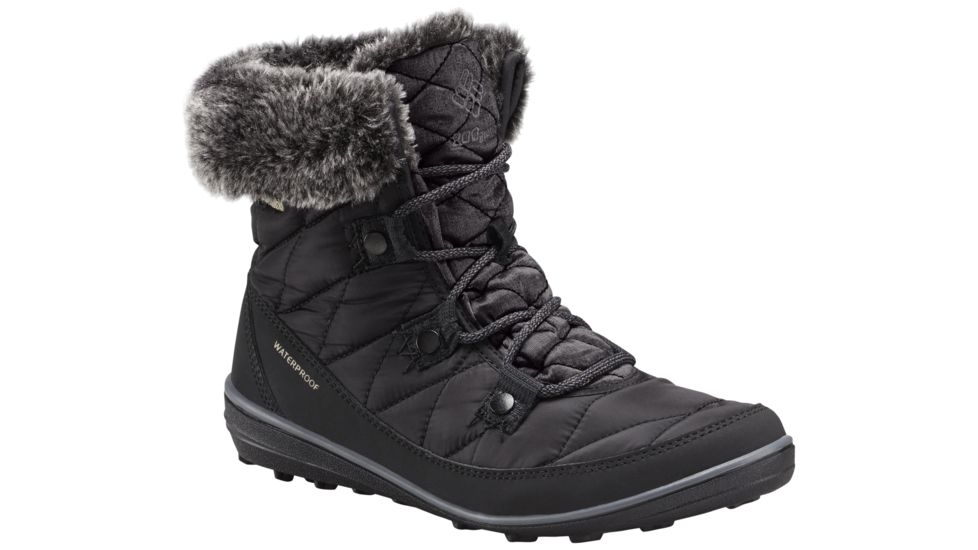 Columbia Heavenly Shorty Organza II Omni-Heat Winter Boot - Women's-Black/Silver Sage-Medium-6.5