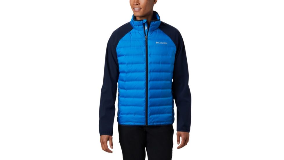 Columbia Lake 22 Hybrid Down Jacket - Mens, Azure Blue, Collegiate Navy, Small, 1864604463-S