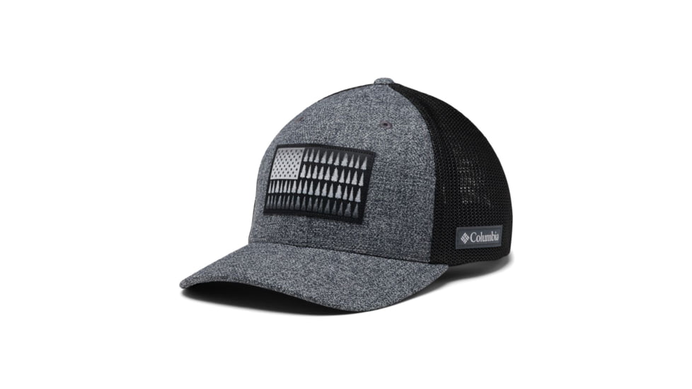 Columbia Mesh Tree Flag Ball Cap, Grill Heather, Small/Medium, 1837101029GrlHthS/M