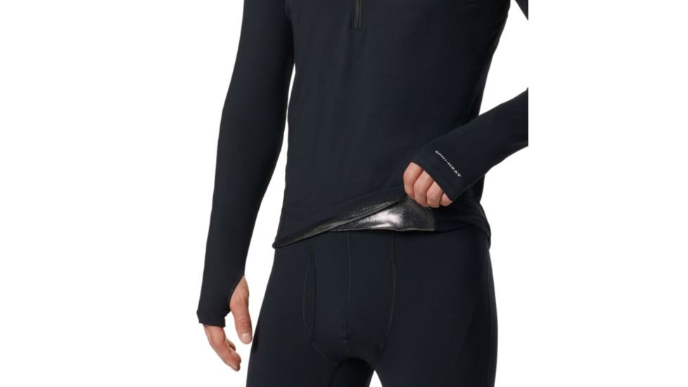 Columbia Midweight Stretch Long Sleeve Half Zip, Black, 2XL - Mens, 1638571010-XXL