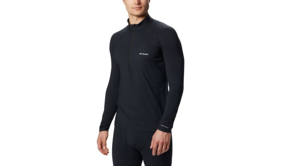 Columbia Midweight Stretch Long Sleeve Half Zip, Black, 2XL - Mens, 1638571010-XXL