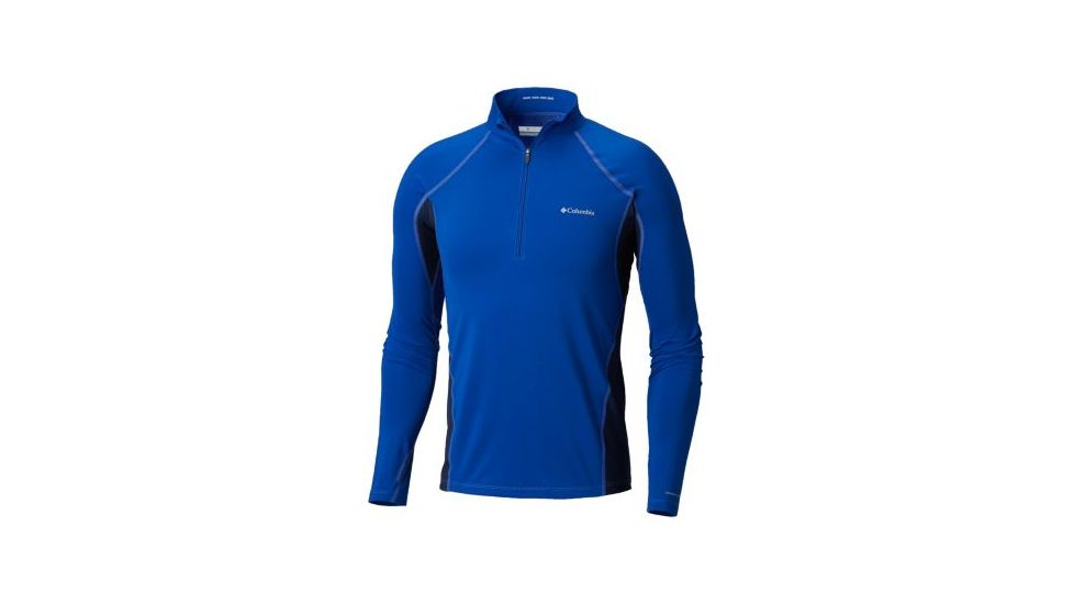 Columbia Midweight Stretch Long Sleeve Half Zip - Mens, Azul/Collegiate Navy, Large, 1638571438-L
