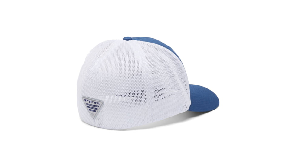 Columbia PFG Mesh Fish Flag Ball Cap, Night Tide/White, Small/Medium, 1836811452NgtTde,WhtS/M