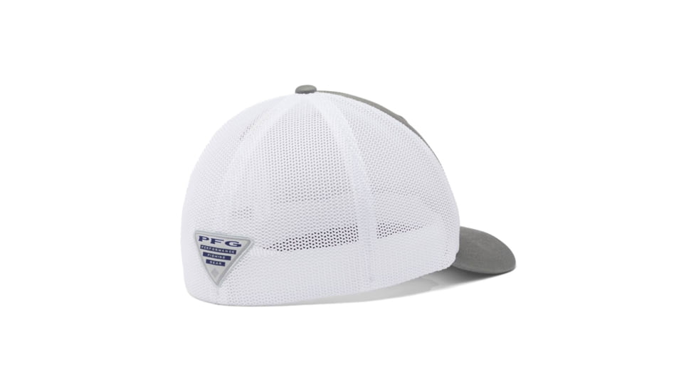 Columbia PFG Mesh Fish Flag Ball Cap, Titanium/White, 2XL, 1836811049Ttnm,WhtXXL