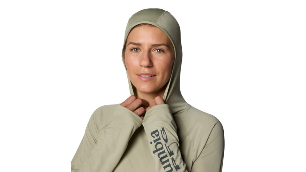 Columbia PFG Tidal Tee II Hoodie - Womens, Smokey Sage, L, 2113691-381-L