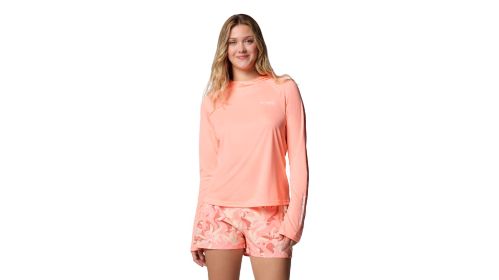 Columbia PFG Tidal Tee II Hoodie - Womens, Tiki Pink, S, 2113691-807-S