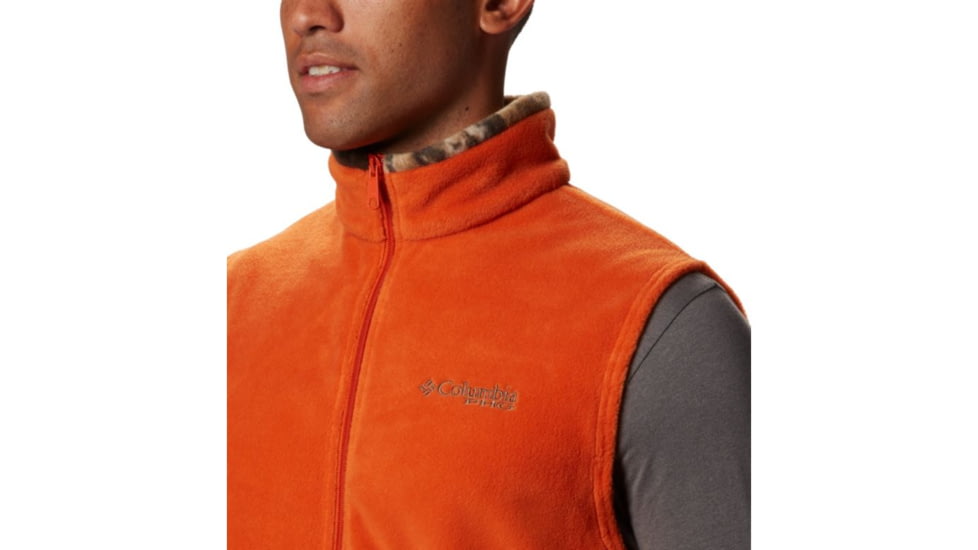 Columbia PHG Fleece Vest, Backcountry Orange, RT Edge, 2XL - Mens, 1625601866-XXL