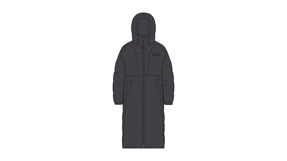 Columbia Pike Lake III Long Jacket - Womens, Black, Small, 2133541-010-S