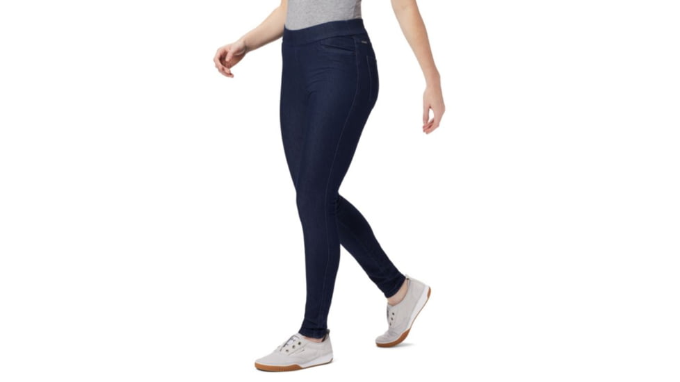 Columbia Pinnacle Peak Twill Legging, Abyss Dark Denim, Extra Small, Regular Inseam - Womens, 1804091439-XS-R