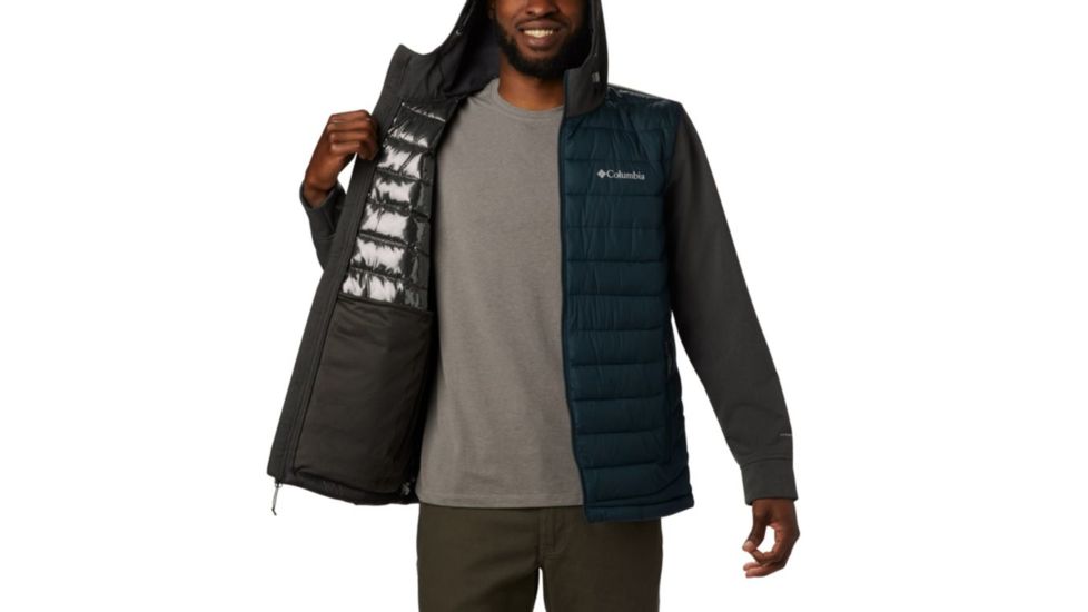 Columbia Powder Lite Hybrid Jacket - Mens, Night Shadow, Shark Heather, Small, 1864631494-S