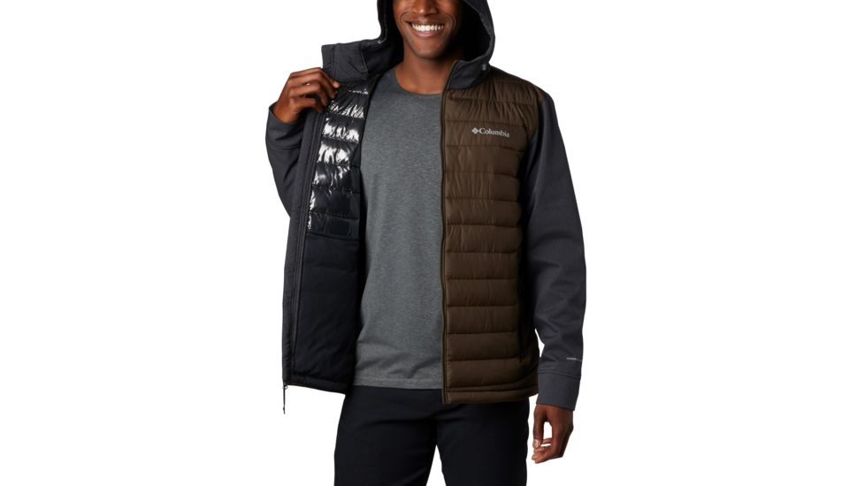 Columbia Powder Lite Hybrid Jacket - Mens, Olive Green, Black Heather, Large, 1864631319-L