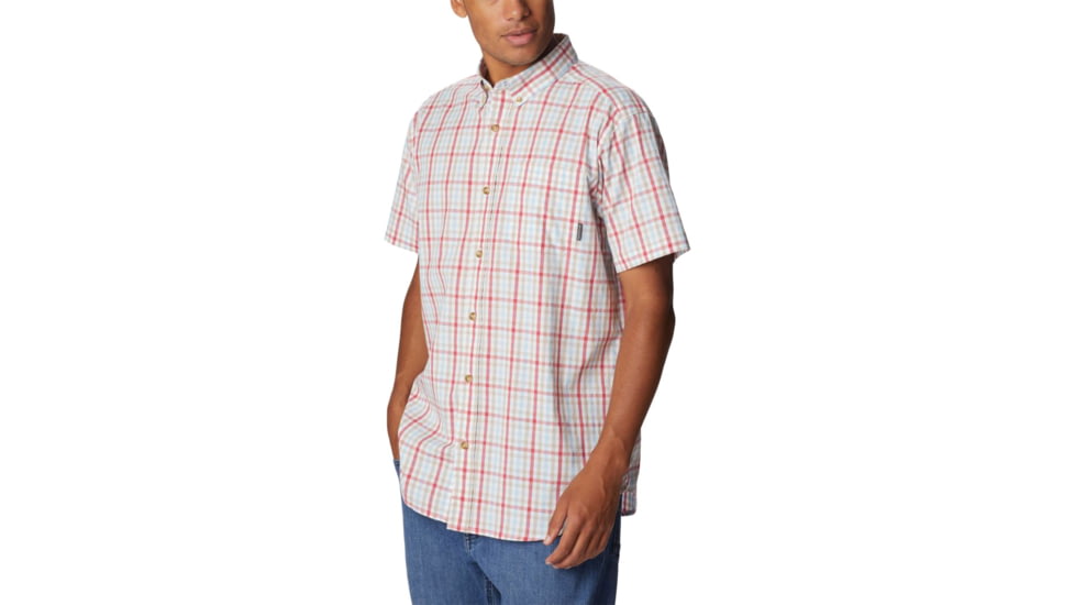 Columbia Rapid Rivers II Short Sleeve Shirt - Men's, Sunset Red Multi Gingham, Extra Large, 1577671687SstRdMltGnghXL