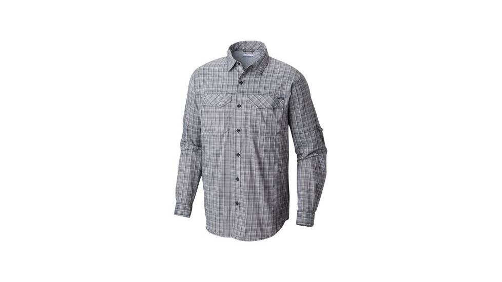 Columbia Silver Ridge Lite Plaid Long Sleeve - Mens, Black Plaid, Extra Large, 1711581011-XL