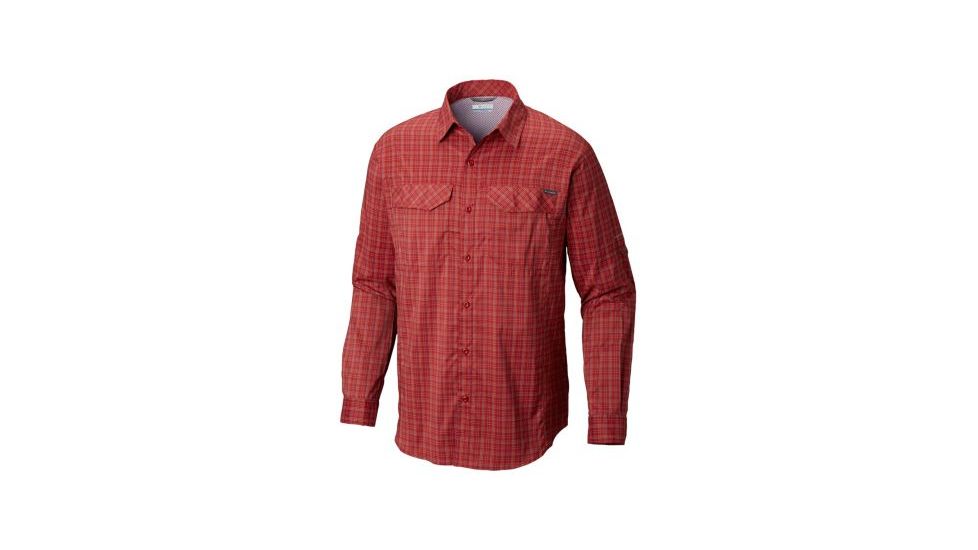 Columbia Silver Ridge Lite Plaid Long Sleeve - Mens, Red Element Plaid, Large, 1711581611-L