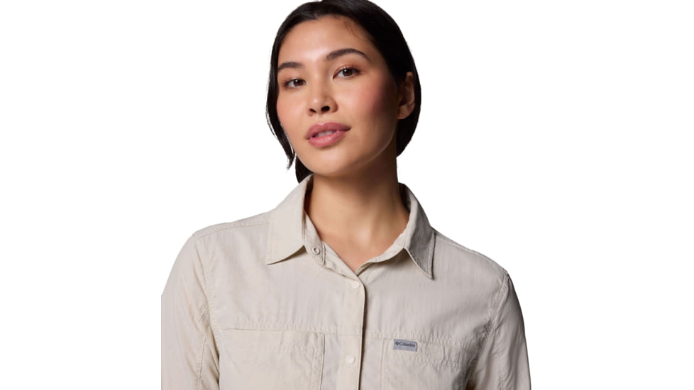 Columbia Skien Valley Long Sleeve Shirt - Womens, Dark Stone, Small, 2119281278-278-S