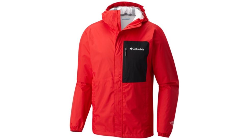 Columbia Summit Sleeker Rain Shell Jacket, Red Spark, Black, S 1773851696S